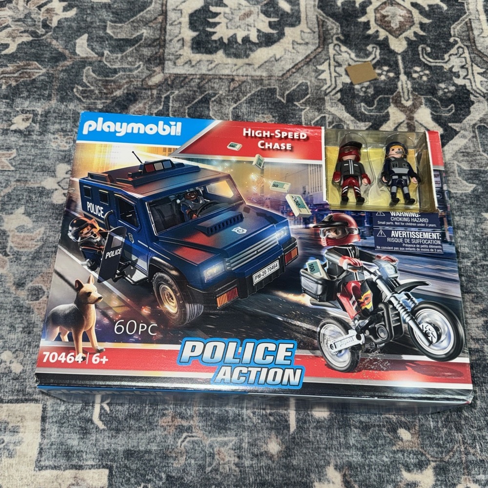 Playmobil High-Speed Chase Police Action #70464 60 Pieces New